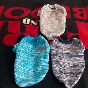 Classic Dog Sweater Set - Gray, Blue, and Light Blue